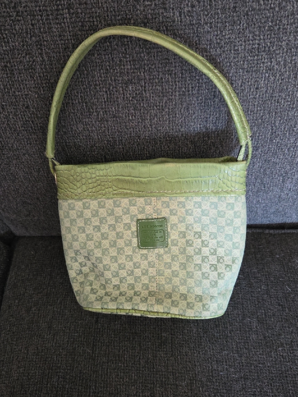 Green Liz Claiborne Patterned Shoulder Bag